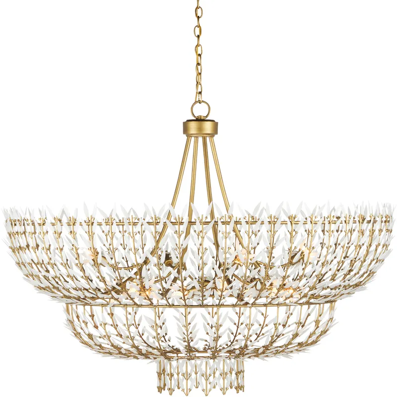 Magnum Opus 12 Light 56 inch Brass Chandelier Ceiling Light, Grande