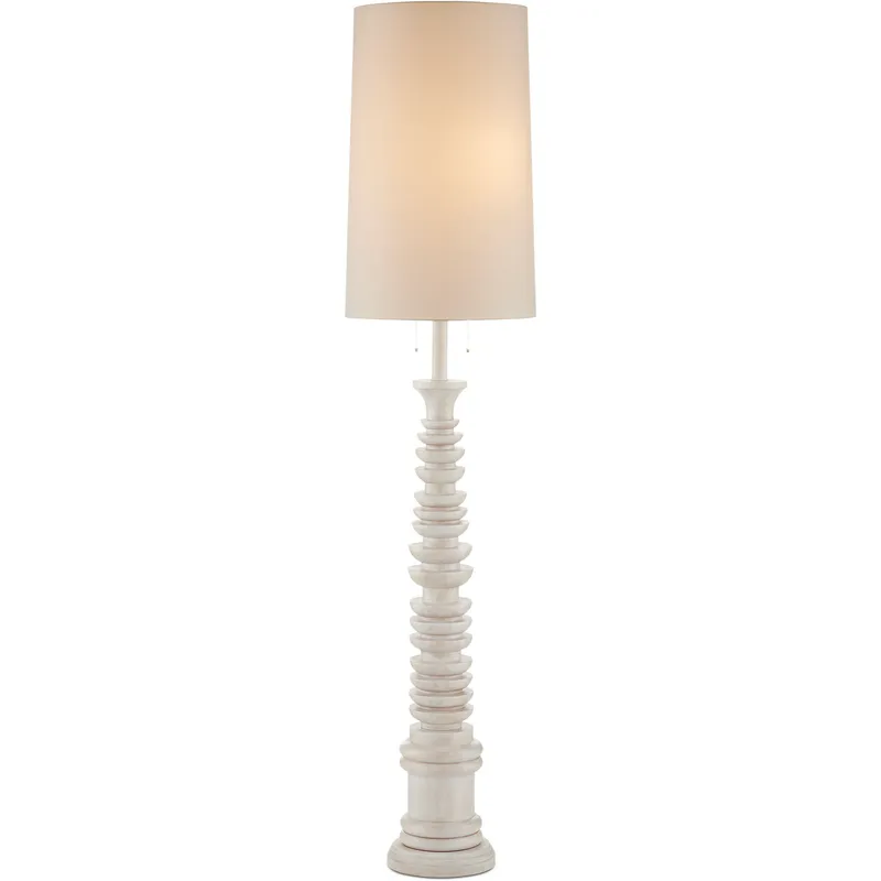 Malayan 80 inch 75 watt Whitewash Floor Lamp Portable Light, Phyllis Morris Collection