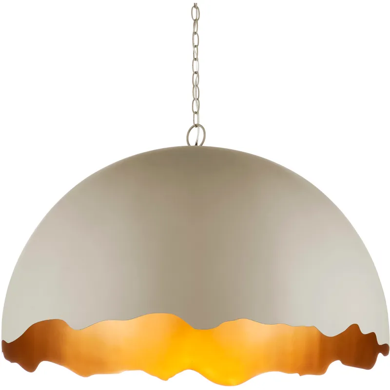 Tamago 1 Light 35.25 inch Smoky Olive and Contemporary Gold Pendant Ceiling Light, Hiroshi Koshitaka Collection