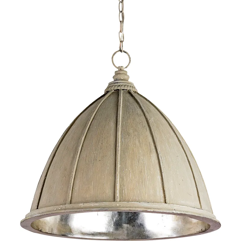 Fenchurch 1 Light 23 inch Silver Leaf Pendant Ceiling Light