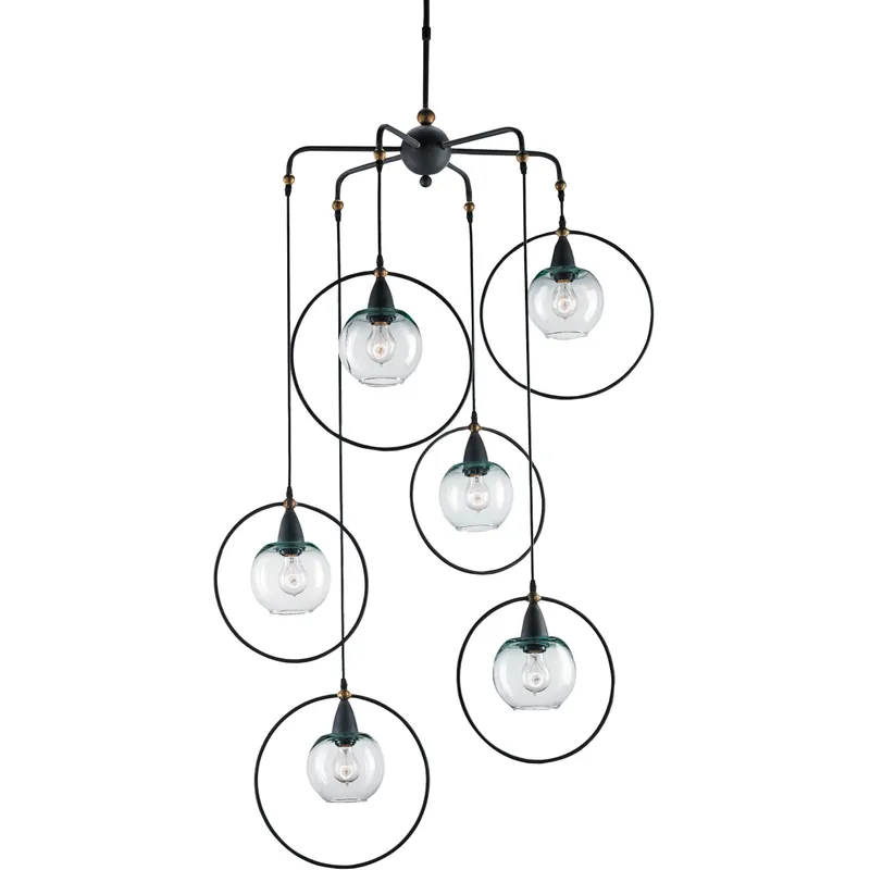 Moorsgate 6 Light 36 inch Old Brass Pendant Ceiling Light