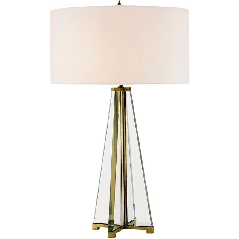 Lamont 30 inch 75 watt Clear and Brass Table Lamp Portable Light, Lillian August Collection