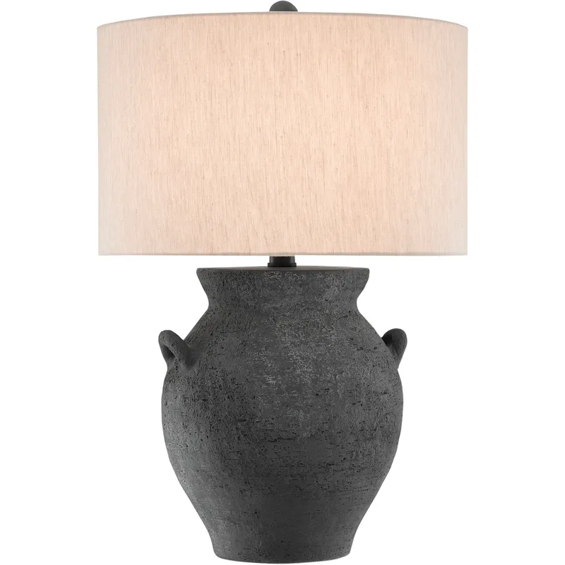Anza 27.25 inch 150 watt Black Ash Table Lamp Portable Light