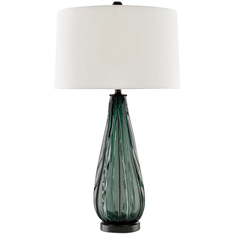 Nightcap 33.25 inch 150 watt Blue-Gray and Clear Table Lamp Portable Light
