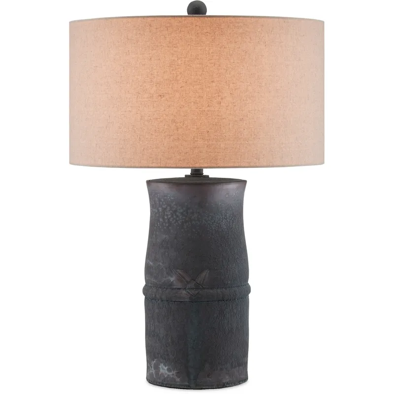 Croft 30 inch 150 watt Charcoal Table Lamp Portable Light, Barry Goralnick Collection