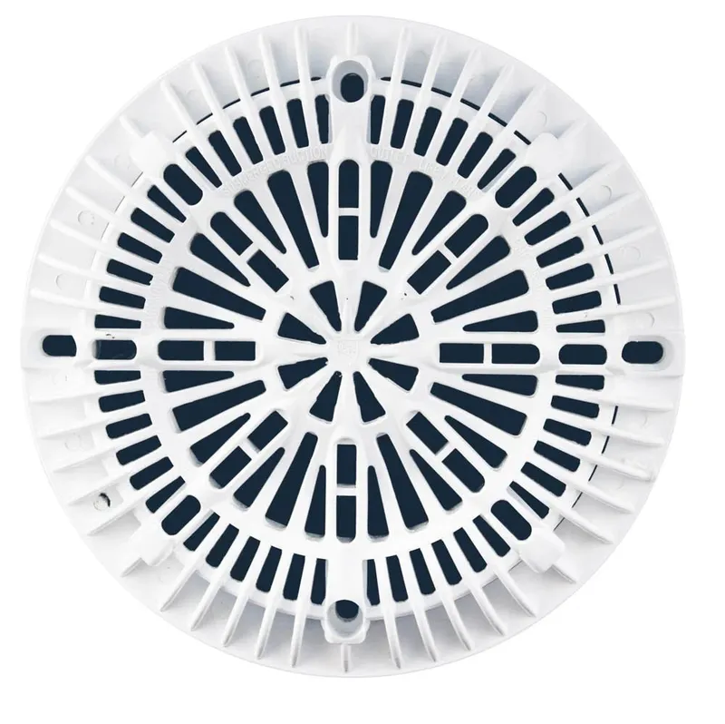 Custom Molded Products 25507-100-000 Main Drain Cover CMP Galaxy 8 White with Screw Kit