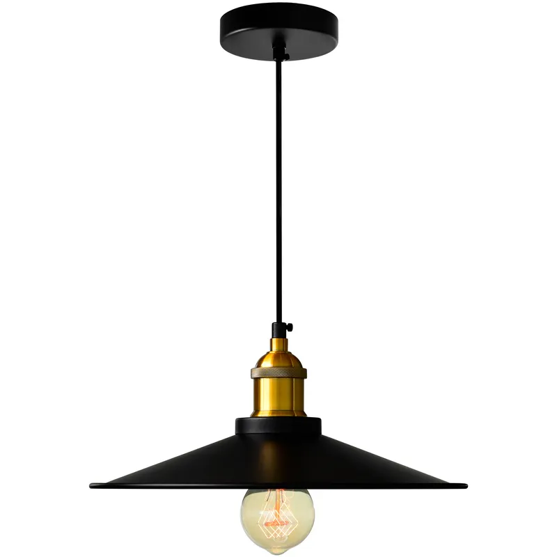 Brave 1 Light 13 inch Black Down Mini Pendant Ceiling Light