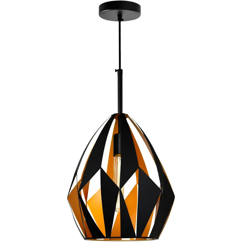 Oxide 1 Light 12 inch Black and Copper Down Pendant Ceiling Light