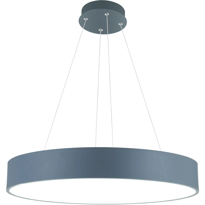 Arenal LED 24 inch Grey and White Drum Shade Pendant Ceiling Light in Gray and White