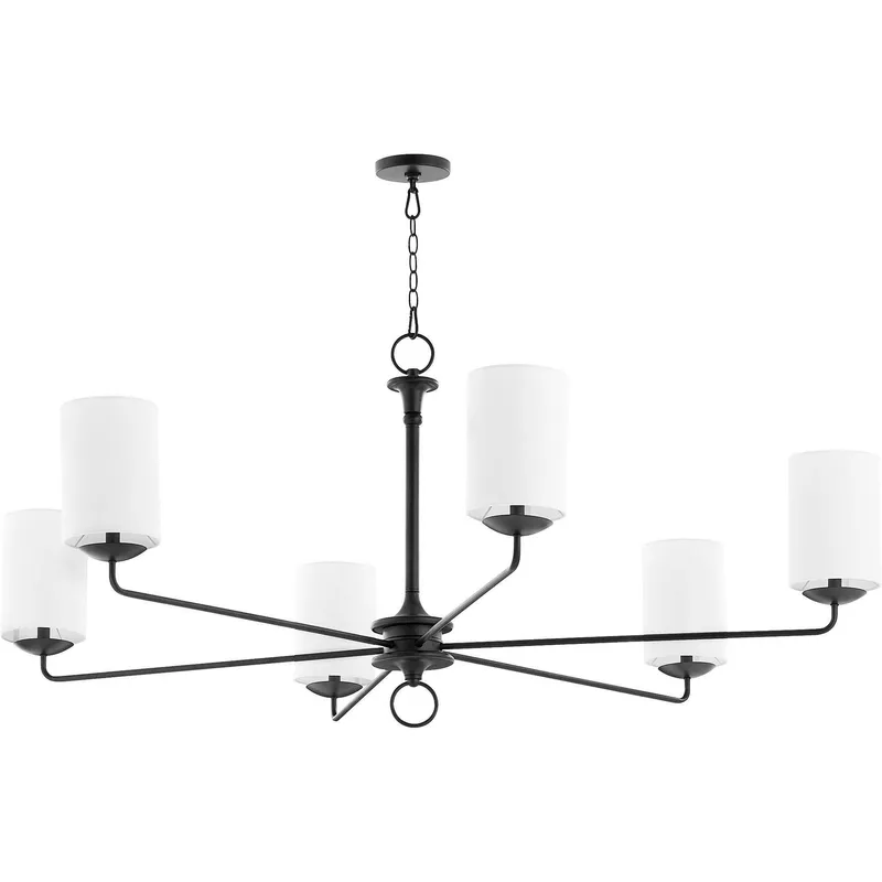 Ginevra 6 Light 62 inch Black Chandelier Ceiling Light