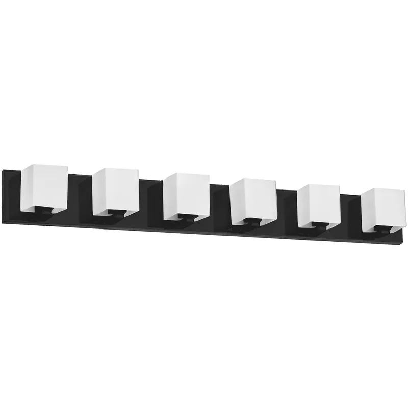 Verona 6 Light 35.5 inch Matte Black Vanity Light Wall Light