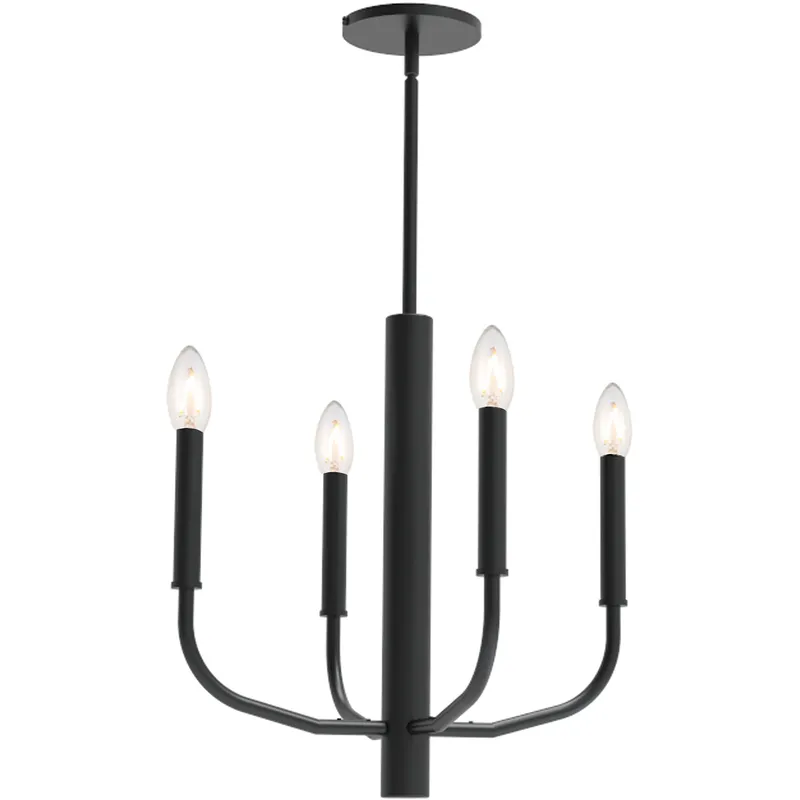 Eleanor 4 Light 16 inch Matte Black Chandelier Ceiling Light