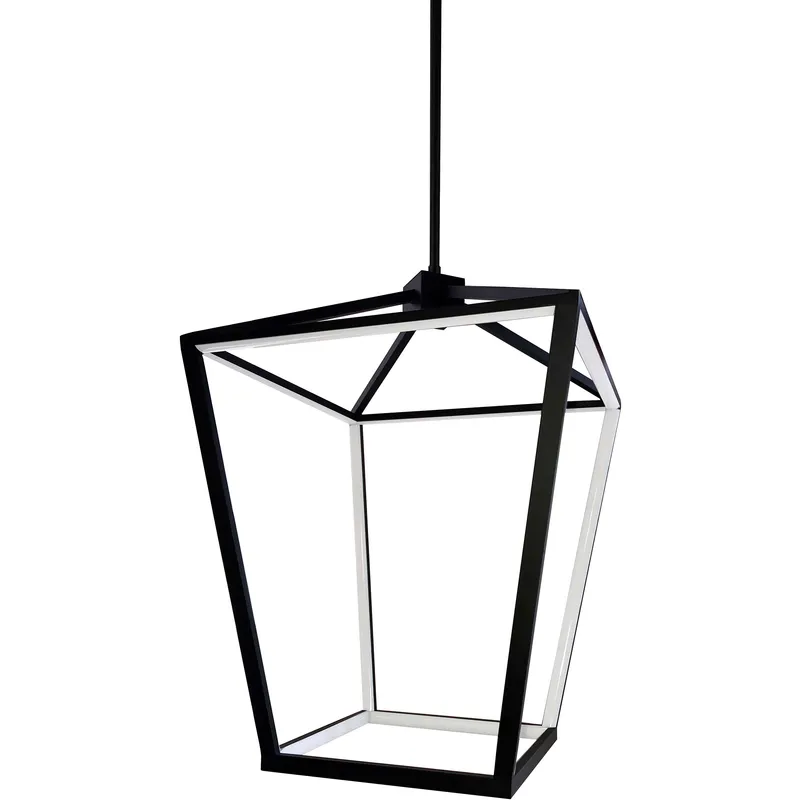 Cage LED 13 inch Matte Black Chandelier Ceiling Light