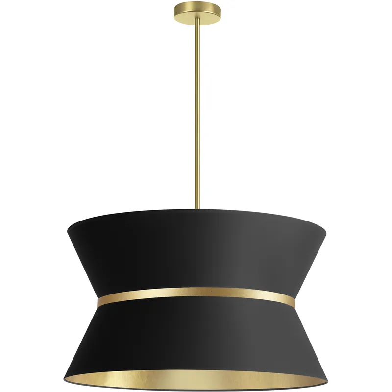 Caterine 4 Light 24 inch Aged Brass Chandelier Ceiling Light in Black/Gold Jewel Tone