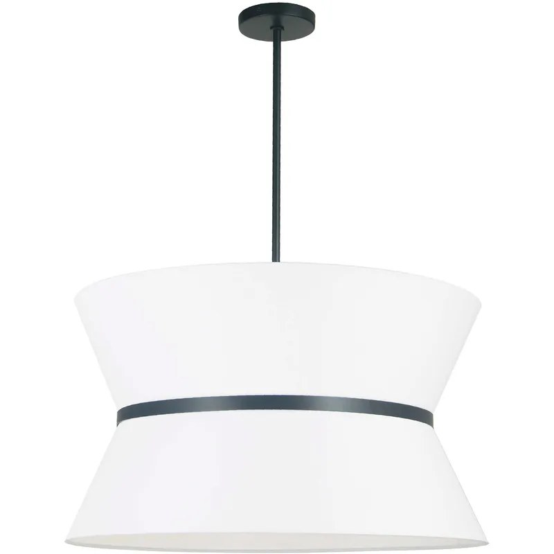 Caterine 4 Light 24 inch Matte Black Chandelier Ceiling Light in White