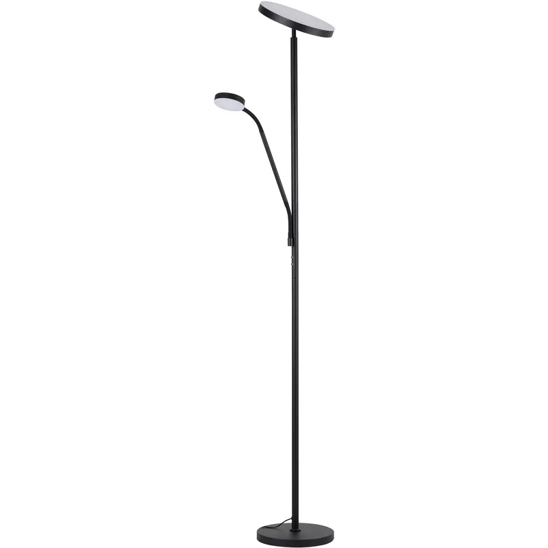 Modern 72 inch 30.00 watt Sandy Black Task Floor Lamp Portable Light in Satin Black, Task