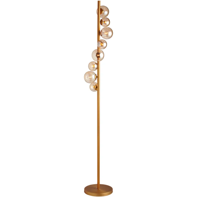 Glasgow 63 inch 25.00 watt Vintage Bronze Decorative Floor Lamp Portable Light in Vintage Brass, Decorative
