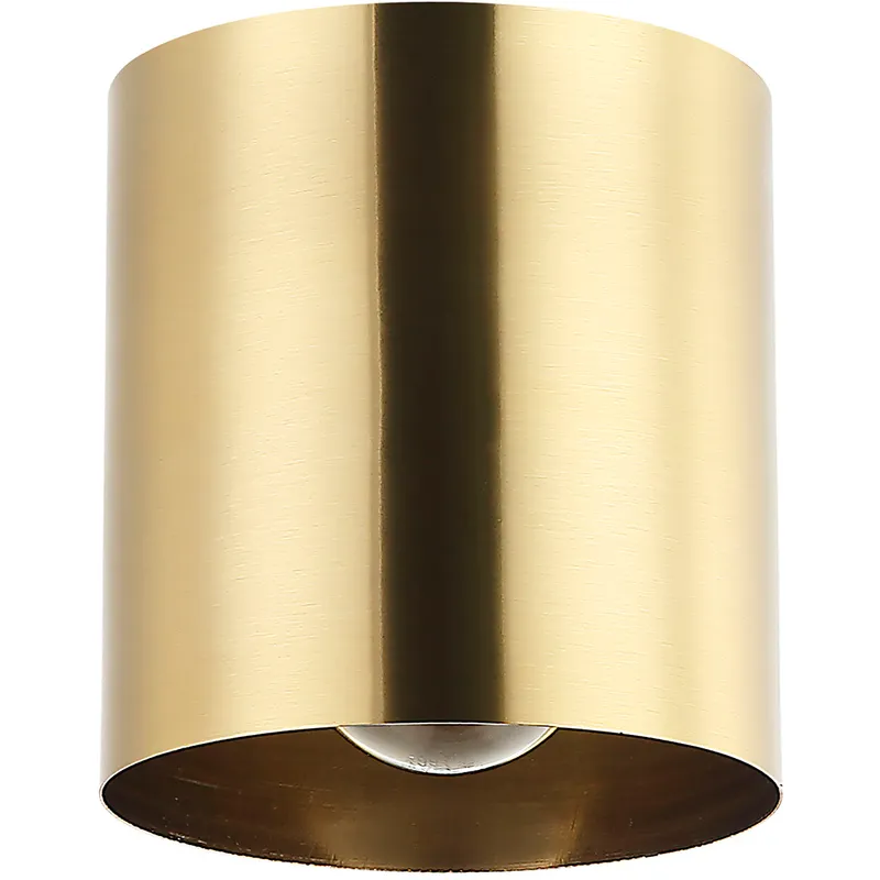 Theron 1 Light 4.75 inch Aged Brass Flush Mount Ceiling Light