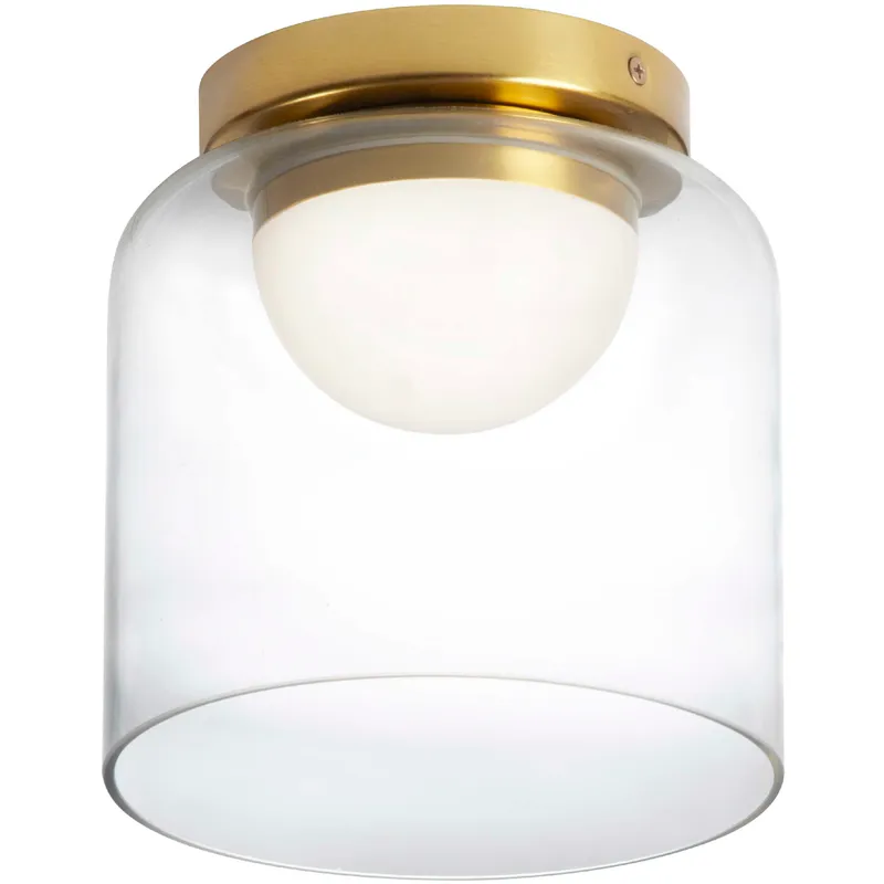 Nadine LED 7 inch Aged Brass Flush Mount Ceiling Light