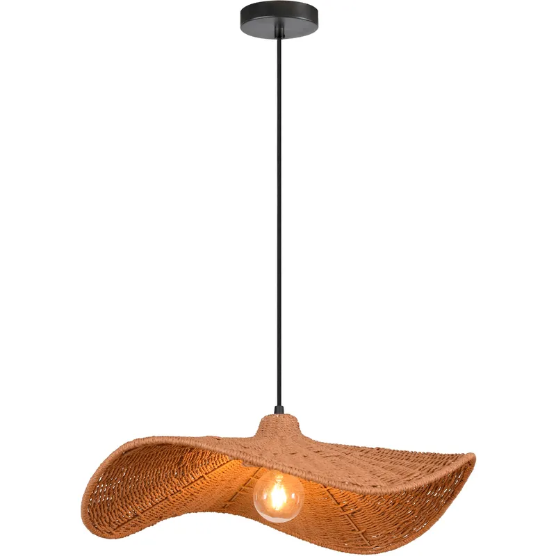 Selma 1 Light 24 inch Matte Black Single Drop Pendant Ceiling Light, Small