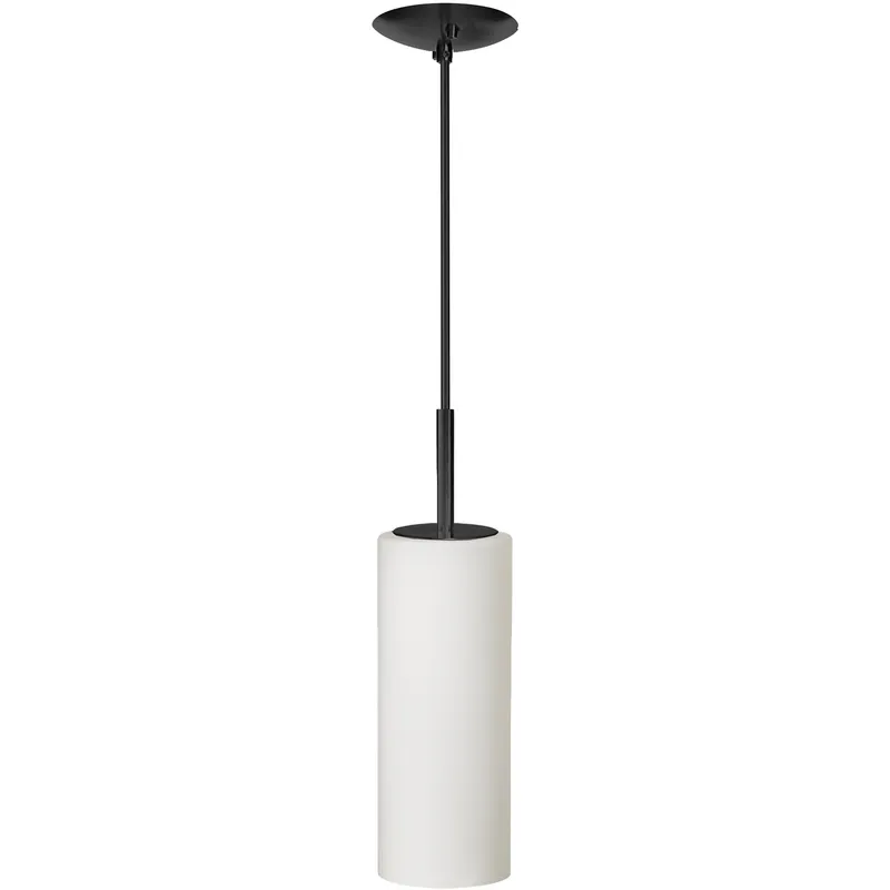 Paza 1 Light 4 inch Matte Black with White Pendant Ceiling Light
