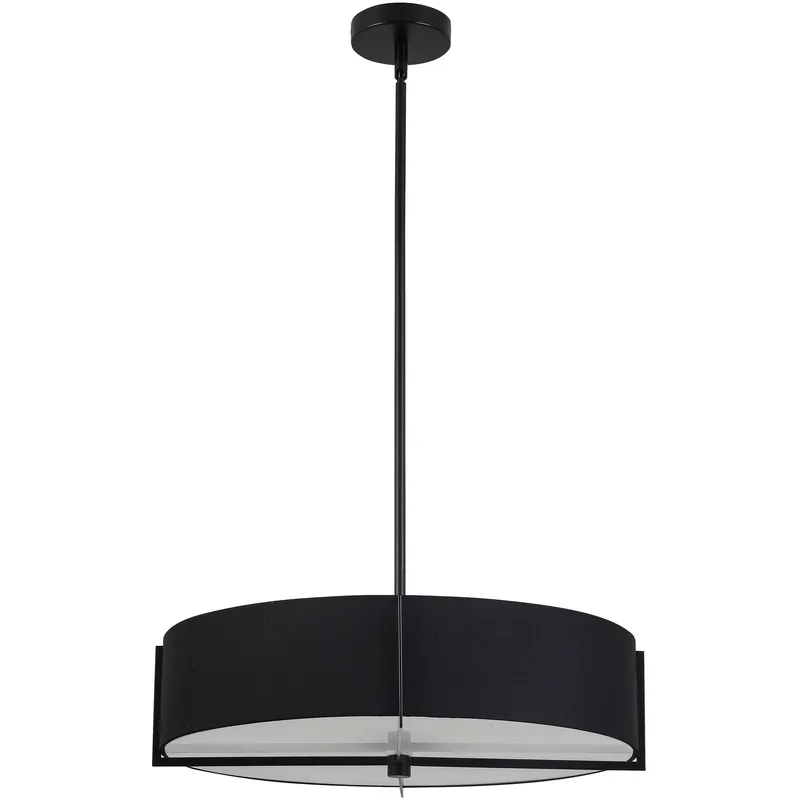 Preston 4 Light 20.75 inch Matte Black with Black Pendant Ceiling Light