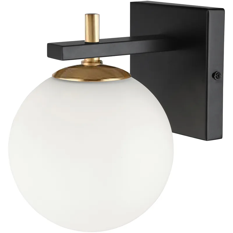 Vivaldi 1 Light 6 inch Matte Black with Aged Brass Decorative Wall Sconce Wall Light in Matte Black and Aged Brass