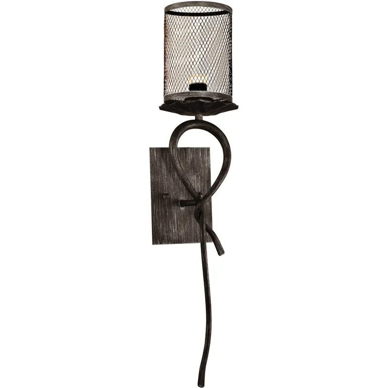 Springdale LED 6 inch Silver and Black Wall Sconce Wall Light