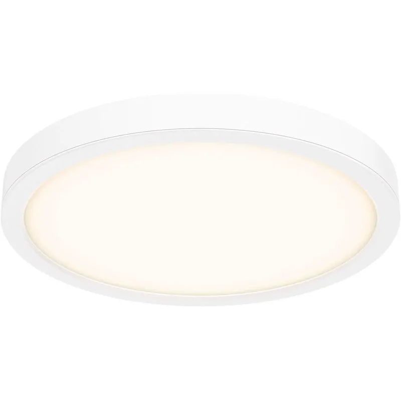 Delta LED 14 inch White Flushmount Ceiling Light, Indoor/Outdoor