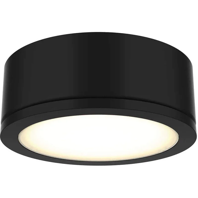 Power-Led Puck 120V 2.85 inch Black Undercabinet Puck Light