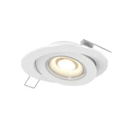 DALS Pivot Flat LED Gimbal Downlight - 4" - 9W - CCT Selectable - White - 120V