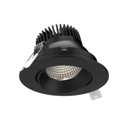DALS Revolve Regressed LED Gimbal Downlight - 3.5" - 12W - CCT Selectable - 120V - Black