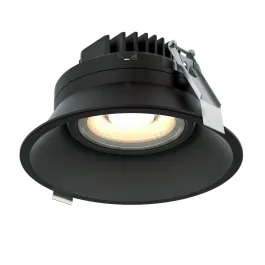 DALS Facet LED Recessed Gimbal Downlight - 6" - 20W - CCT Selectable - 120V - Black