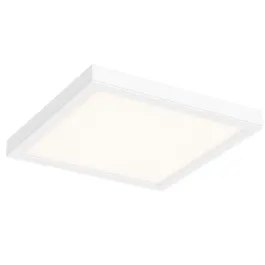 DALS Delta Square LED Flush Mount - 14" - 26W - CCT Selectable - 120V - White