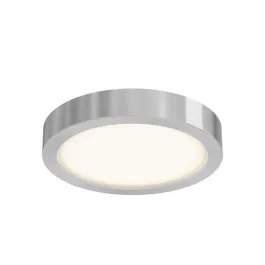 DALS Delta Round LED Flush Mount - 6" - 11W - CCT Selectable - 120V - Satin Nickel