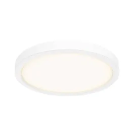 DALS Delta Round LED Flush Mount - 18" - 40W - CCT Selectable - 120V - White