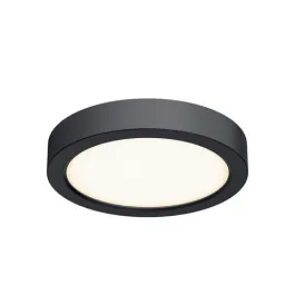 DALS Delta Round LED Flush Mount - 6" - 11W - CCT Selectable - 120V - Black