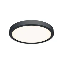 DALS Delta Round LED Flush Mount - 10" - 17W - CCT Selectable - 120V - Black