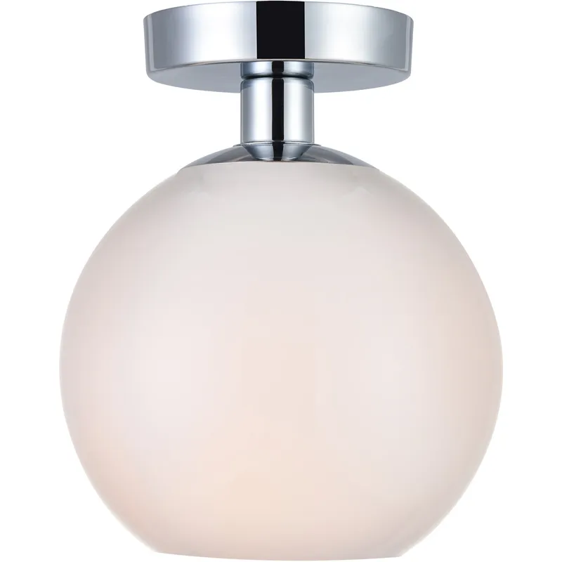 Huntington 1 Light 7.9 inch Chrome Flush Mount Ceiling Light