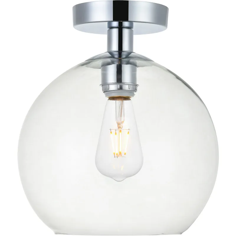 Huntington 1 Light 9.8 inch Chrome Flush Mount Ceiling Light
