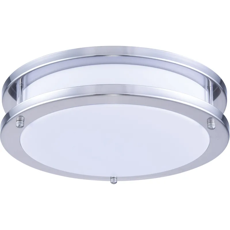 Trafford LED 12 inch Polished Nickel Flush Mount Ceiling Light