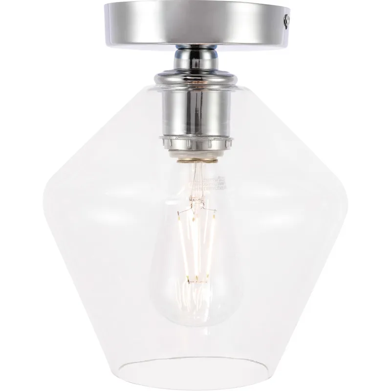 Rochester 1 Light 7.9 inch Chrome Flush Mount Ceiling Light