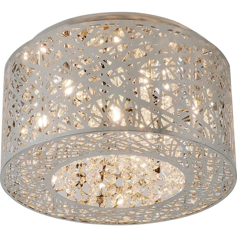 Troy 7 Light 15.75 inch Polished Chrome Flush Mount Ceiling Light