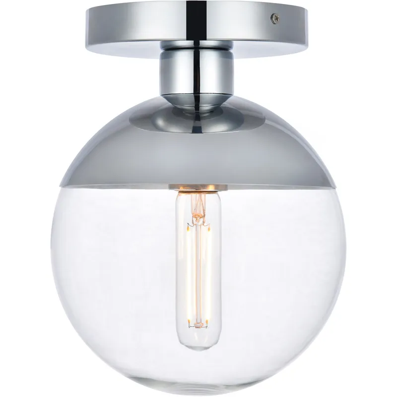Oyster Bay 1 Light 8 inch Chrome Flush Mount Ceiling Light