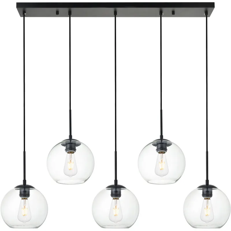 Huntington 5 Light 8 inch Black Pendant Ceiling Light