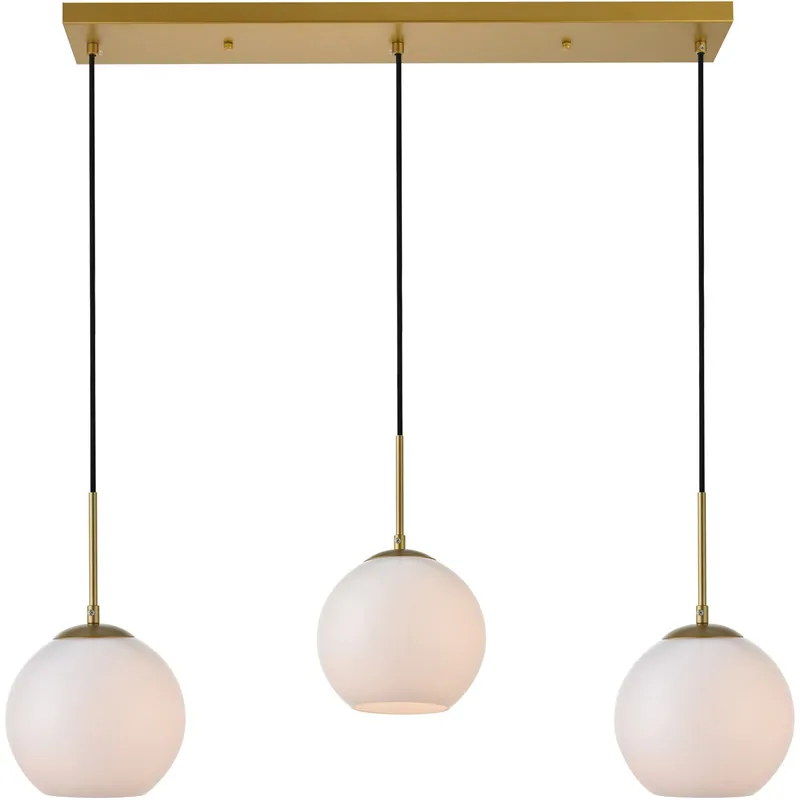 Huntington 3 Light 8 inch Brass Pendant Ceiling Light