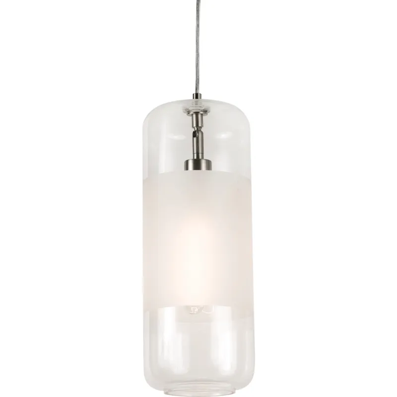 Montauk 1 Light 6 inch Satin Nickel Pendant Ceiling Light in Clear Glass