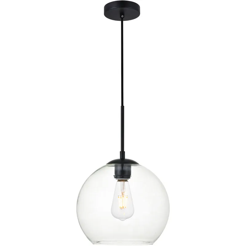Huntington 1 Light 9.8 inch Black Pendant Ceiling Light
