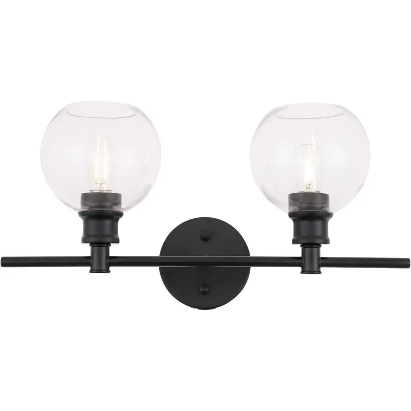 Syracuse 2 Light 19.1 inch Black Wall sconce Wall Light