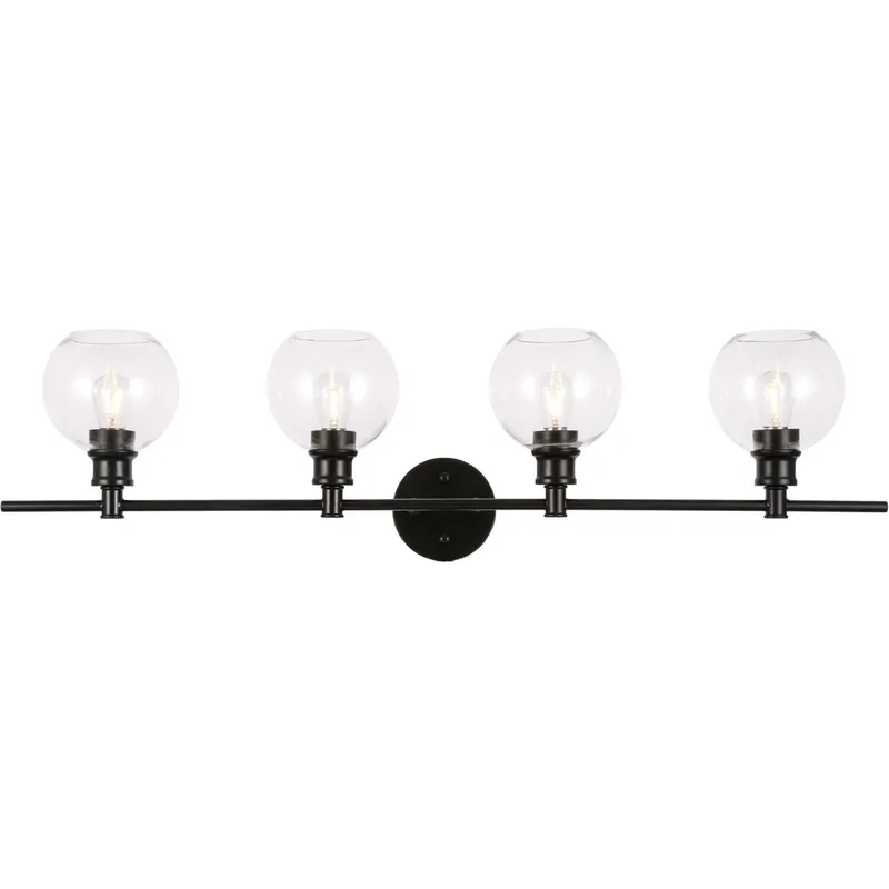 Syracuse 4 Light 37.6 inch Black Wall sconce Wall Light